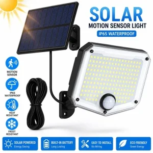 Solar LED Security Light Outdoor Wall Lamp Adjustable IP65 Waterproof Lamp 5m
