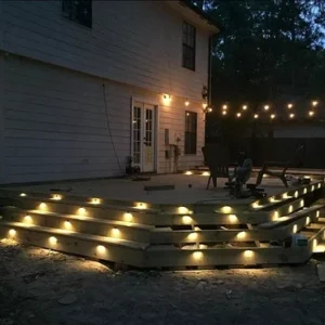 30Pcs LED Deck Step Stair Light Outdoor Landscape Yard Lighting Low Voltage Kit