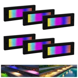 12V Wired RGB Low Voltage Step Lights Outdoor for Under Stair